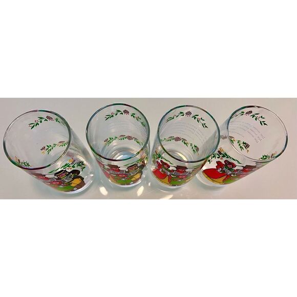 Vintage 1983 Pepsi Christmas Caroling Glass Merry Christmas Holidays Set of 4 - Picture 3 of 11